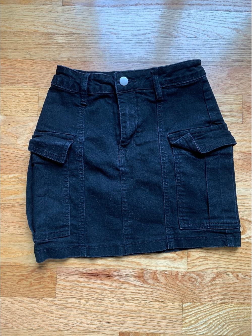 Windsor Black Cargo Mini Skirt